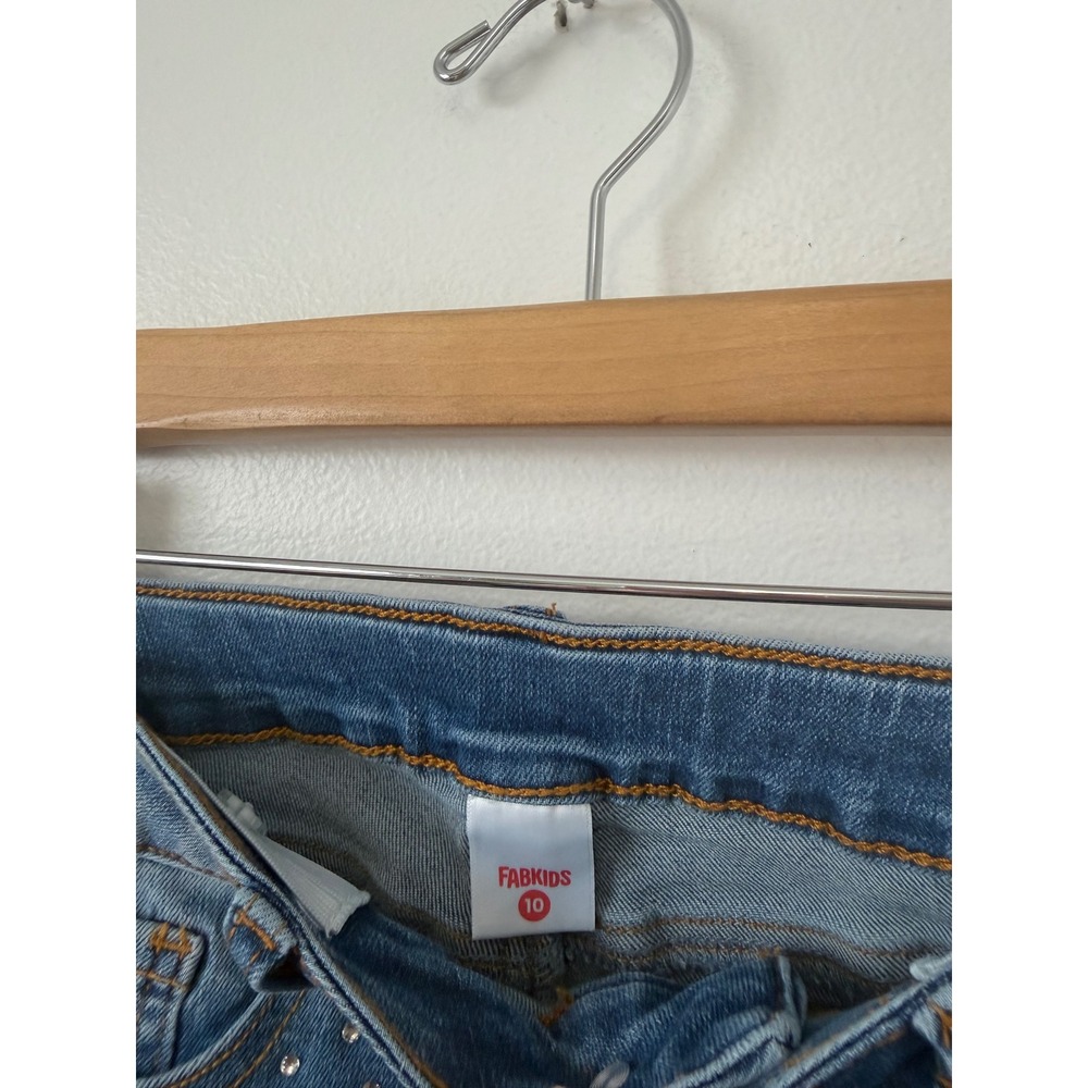 FabKids Girls' Straight High-Rise Bedazzled Jeans – Size 10 – NWT - Picture 4 of 5